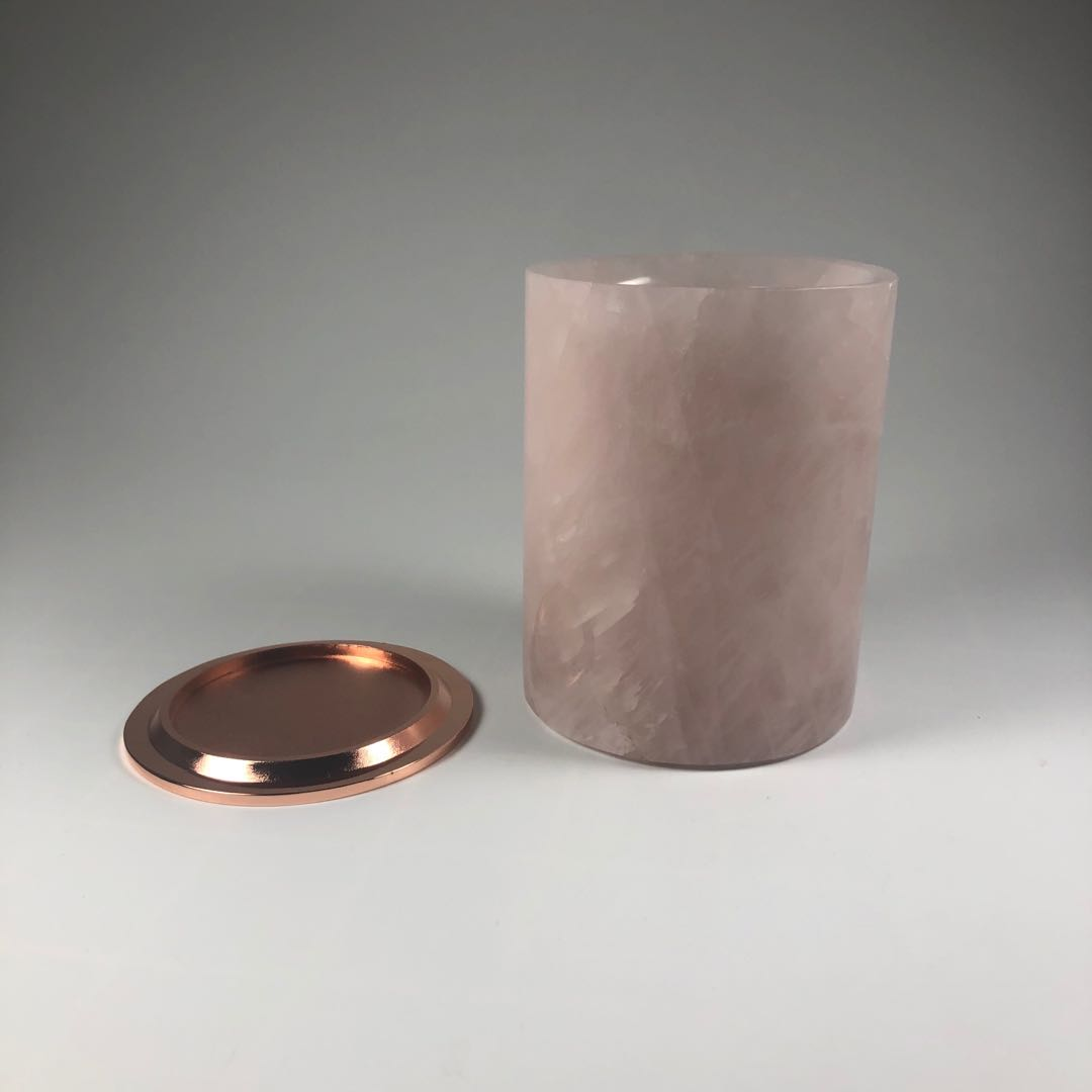 rose quartz candle jars