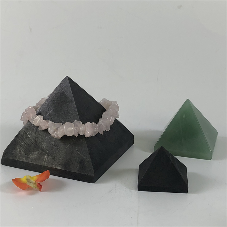 black shungite crystal pyramid