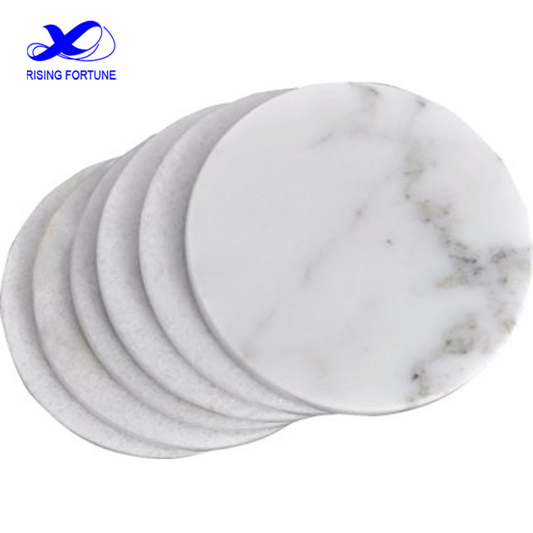 round white Marble coasters 