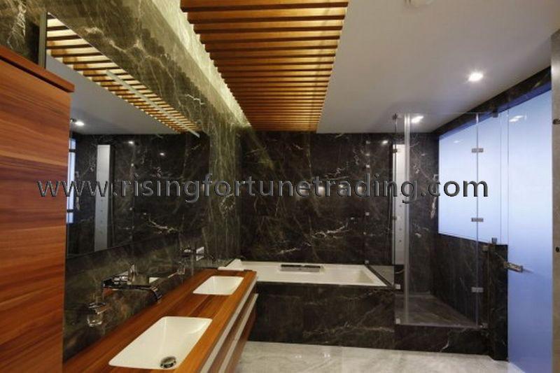 brown marble bathroom wall