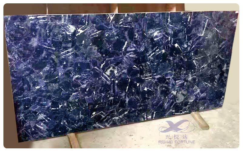blue agate stone slab