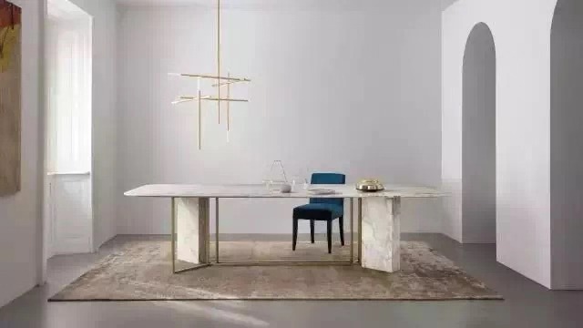 white marble dining table