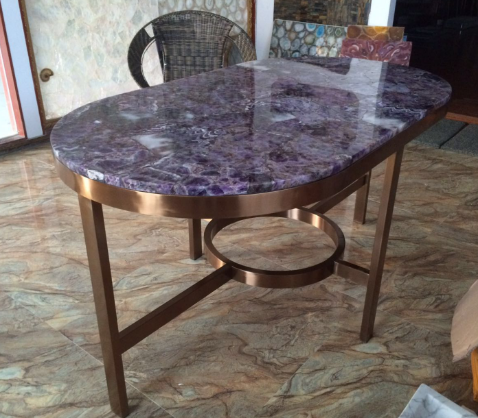 blue luxury stone table