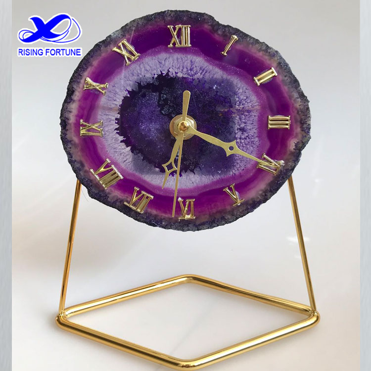 agate stone clock