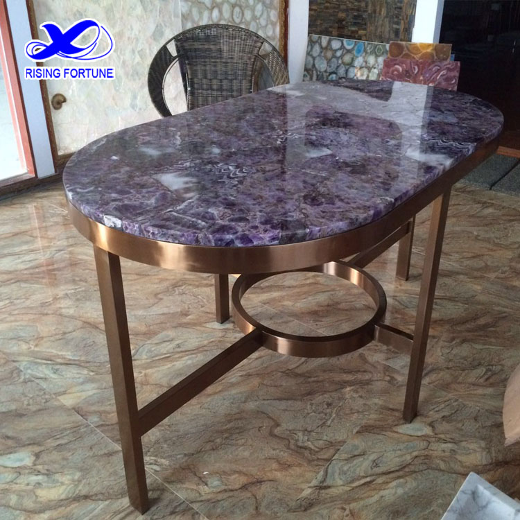 amethyst gemstone dining table 