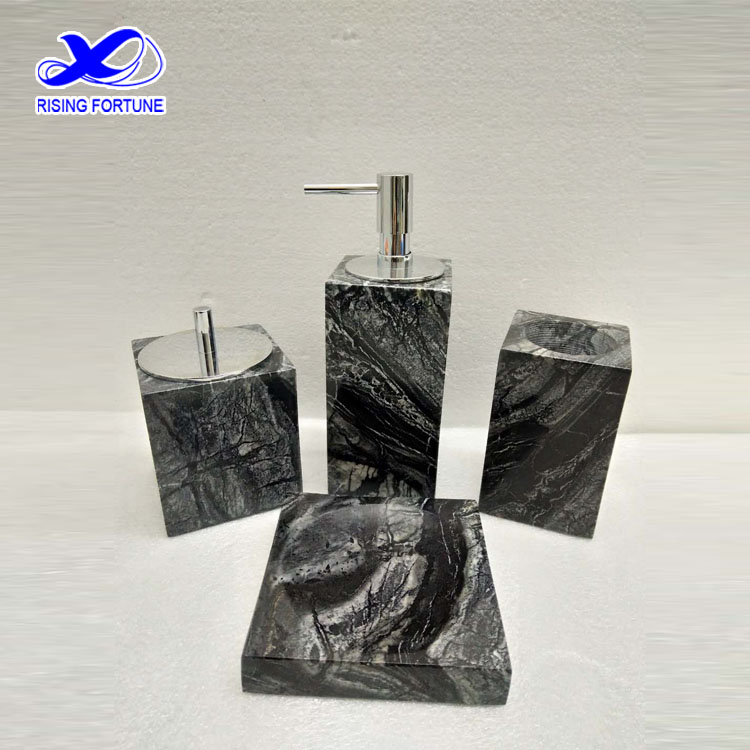 stone bathroom accessory set