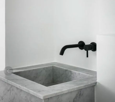 white marble bathroom sink
