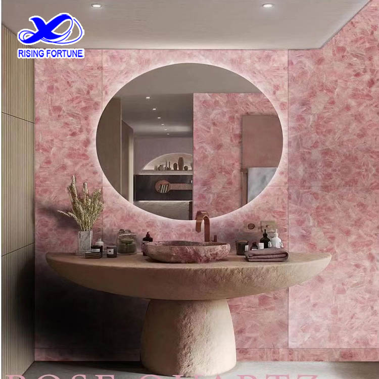 rose quartz wall decoration