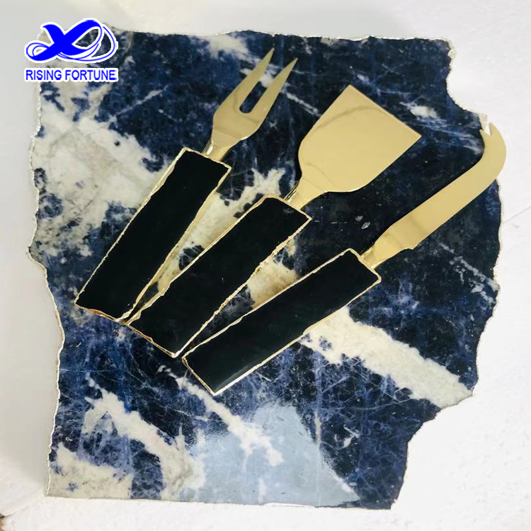 gemstone cheese knives set