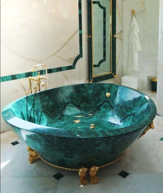 malachite bathtub