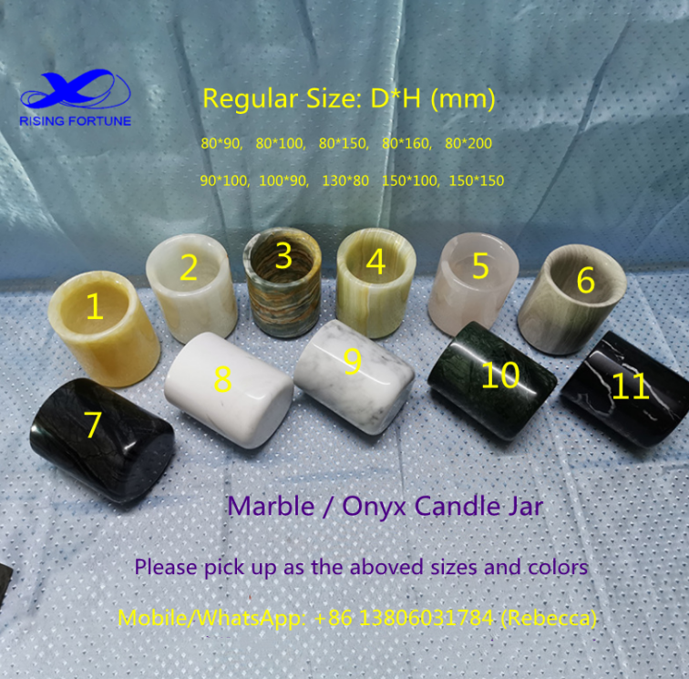 Soy Candles - Containers made from real onyx & marbles