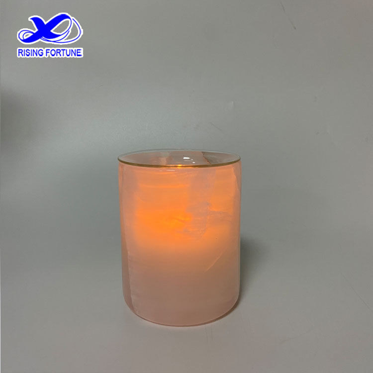 pink onyx candle jars