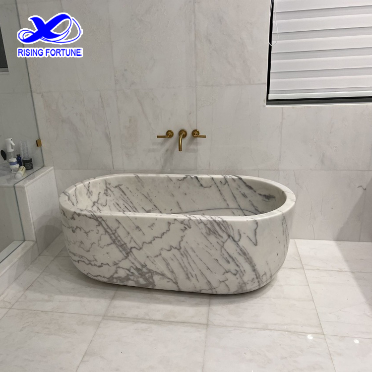 white marble bathtub