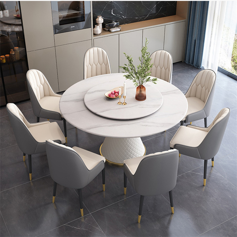 sintered stone round dining table