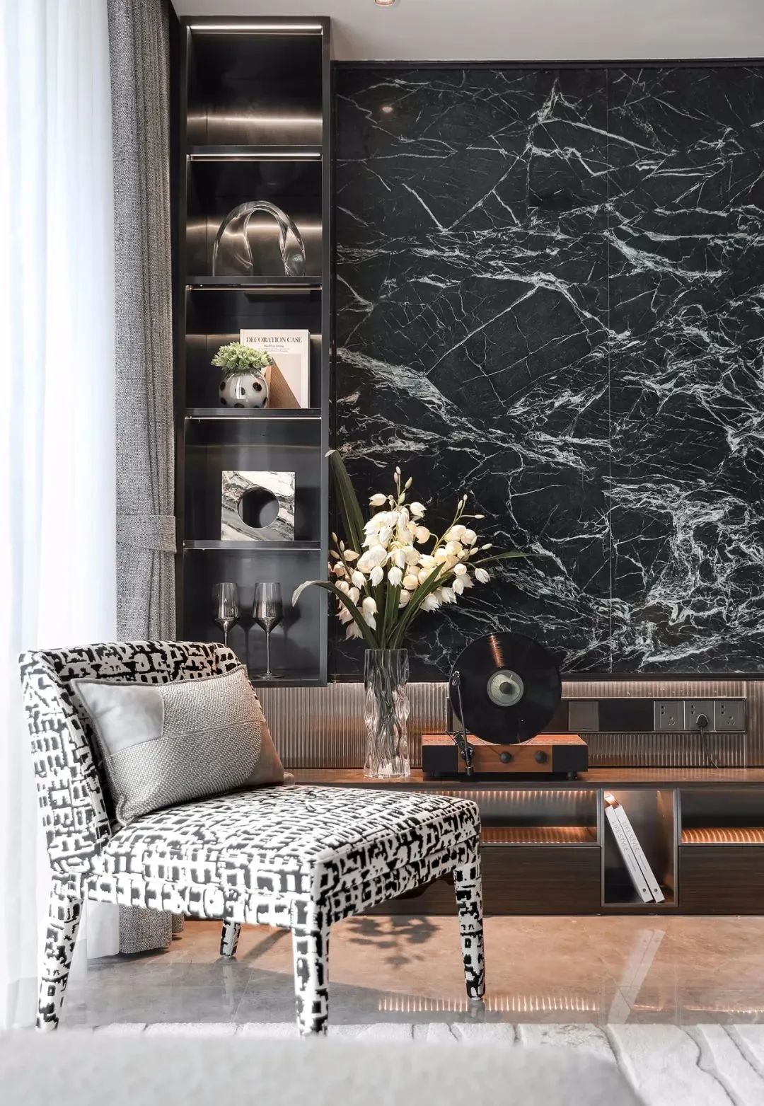 black marble wall