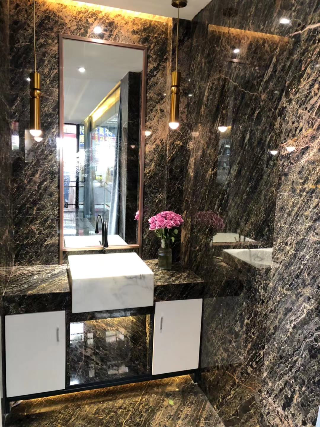 black marble bathroom