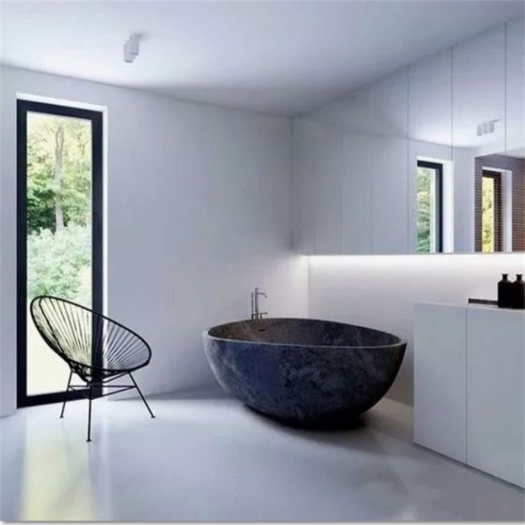 black marble bathtub