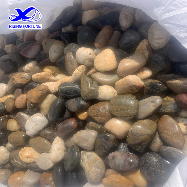 black pebbles for landscaping