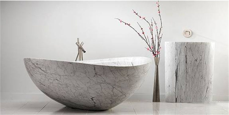 hand made standing bathtub marble
