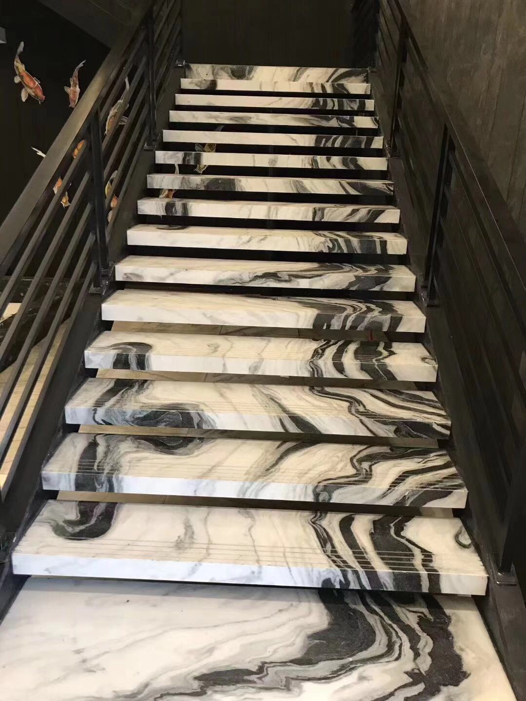 panda marble stairs 