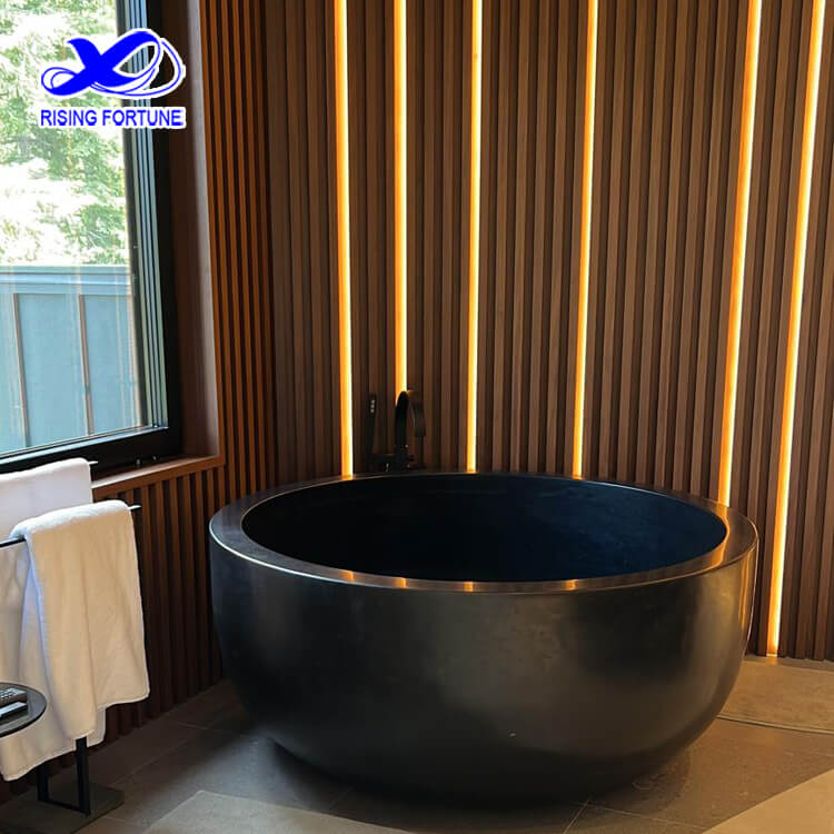 black stone bathtub