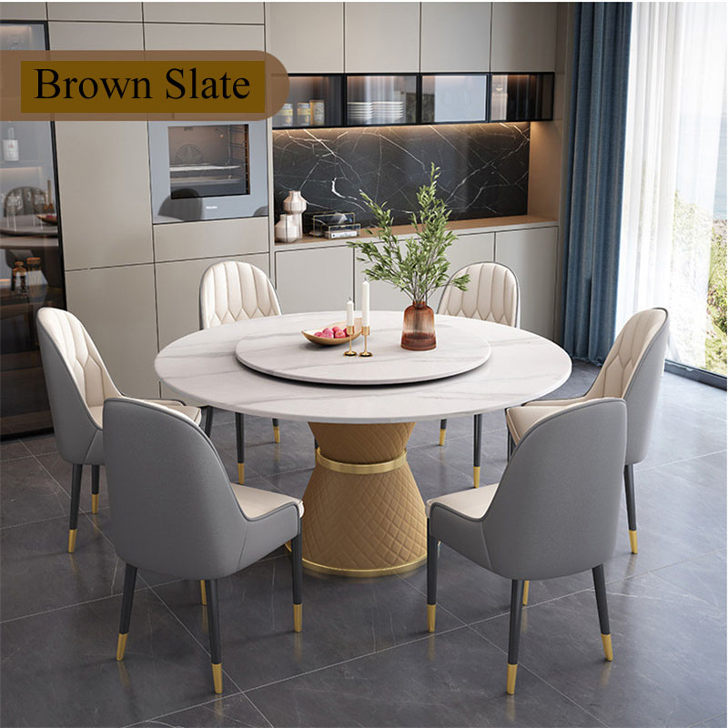 sintered stone round dining table