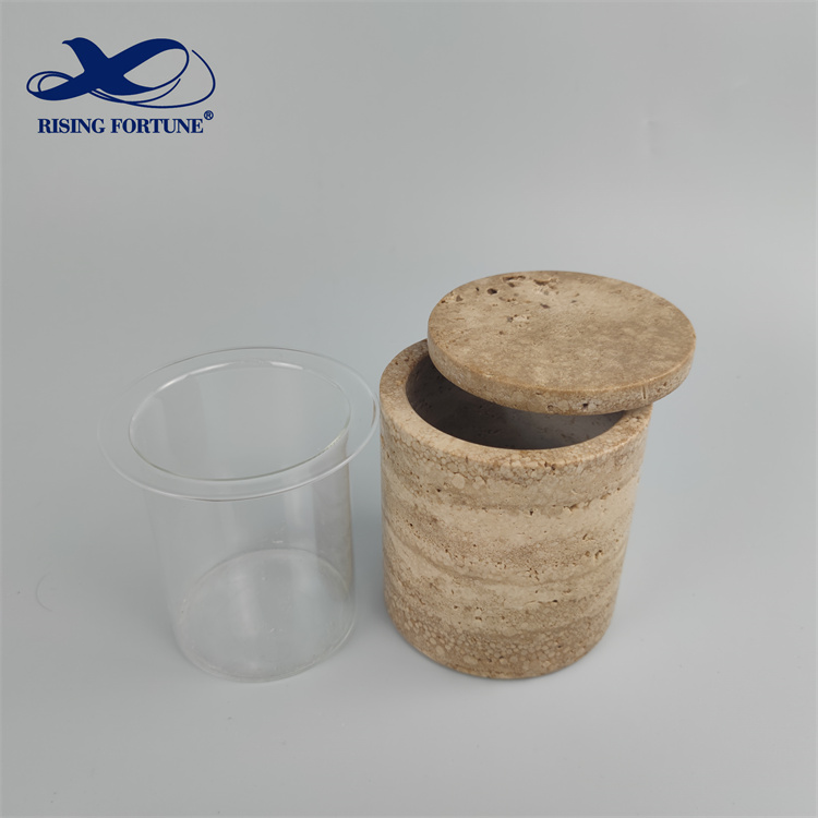 travertine candle holders