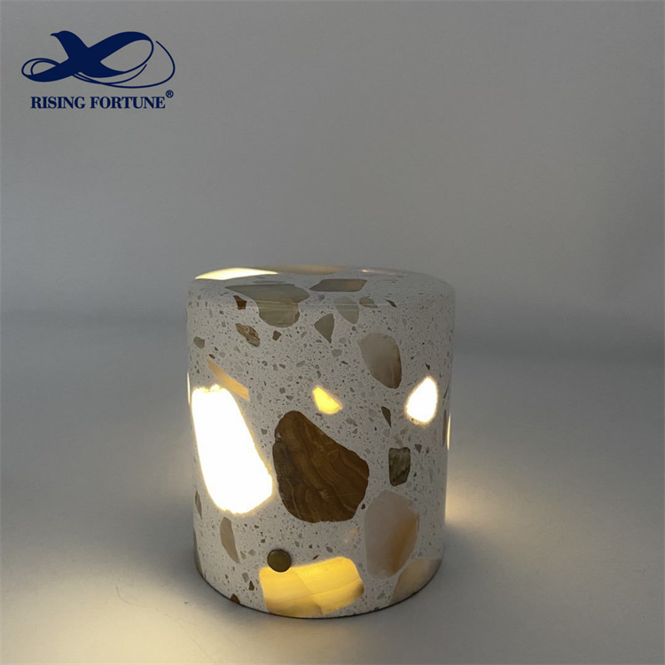 terrazzo candle holders