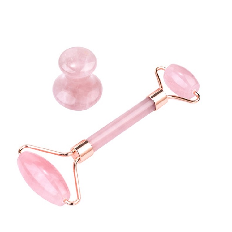 Real Rose Quartz Jade Facial Massage Roller