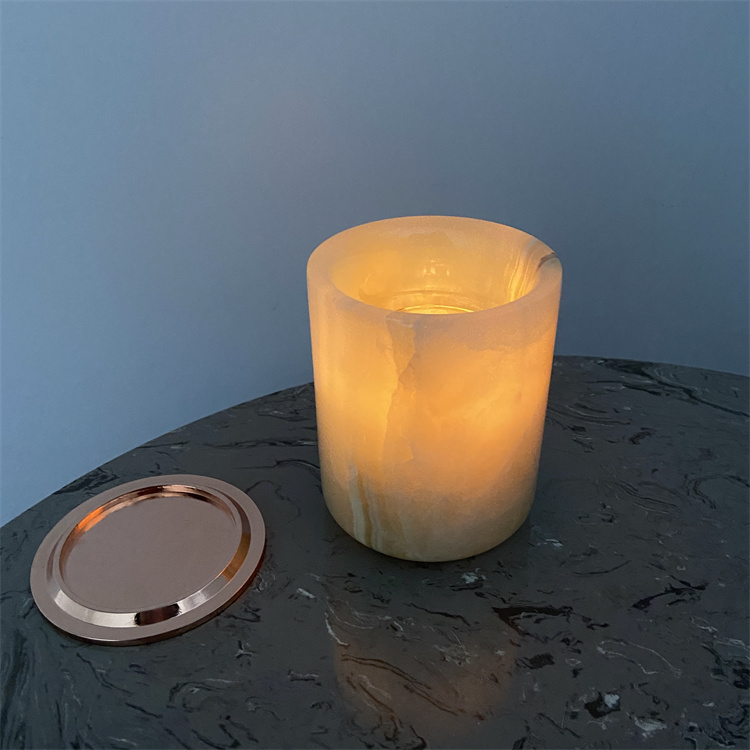 onyx candle holders with lid