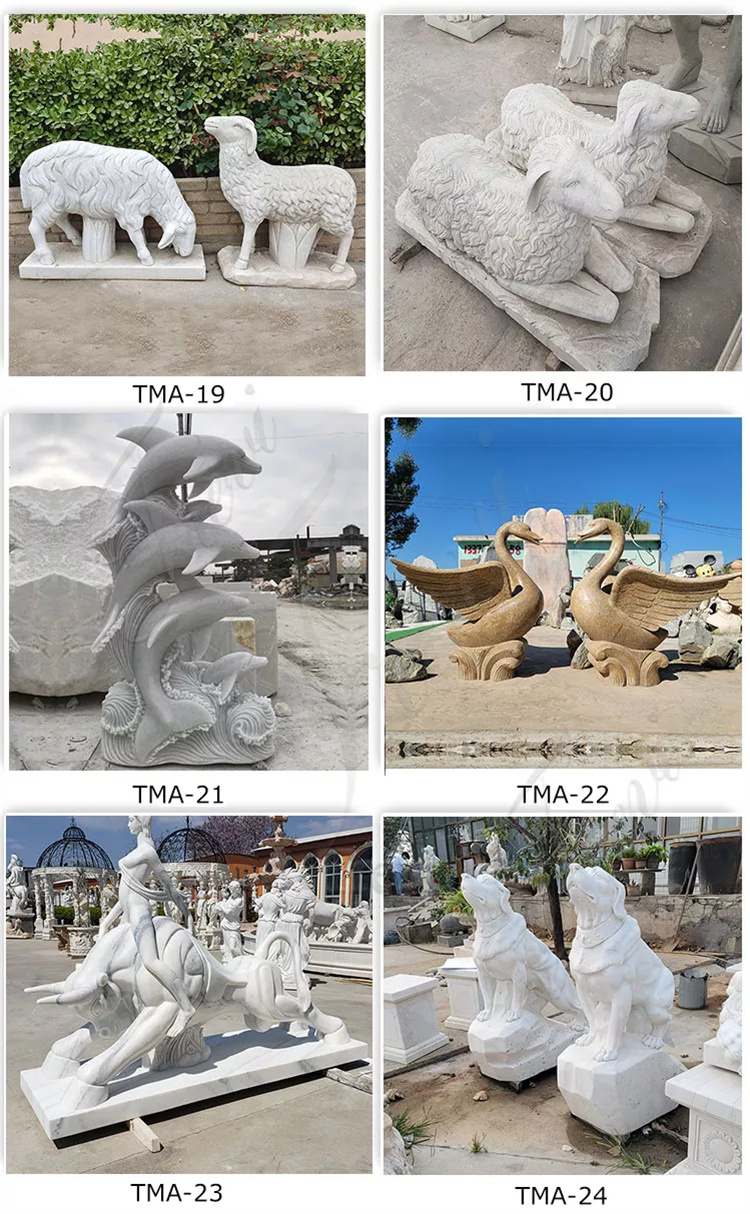 marble lion statues
