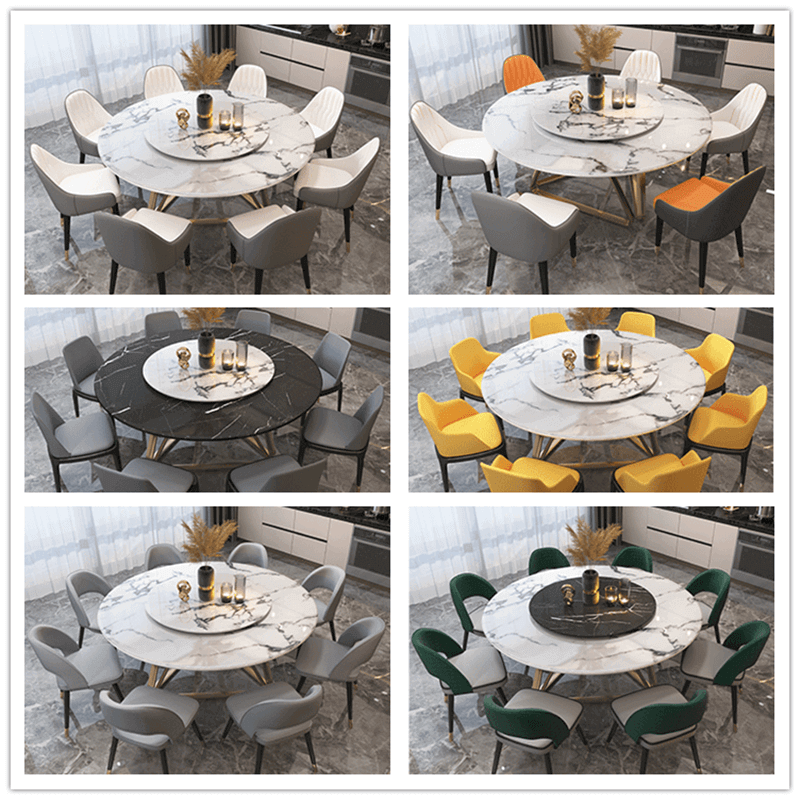marble dining table set for 6