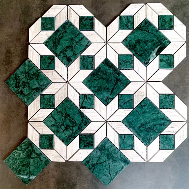 waterjet marble mosaic tiles