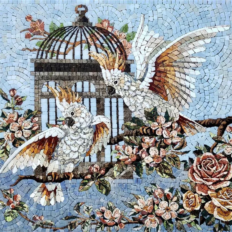 folwer marble mosaic
