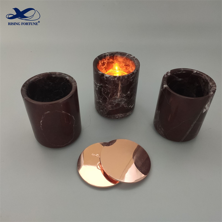 luxury empty candle vessel amber