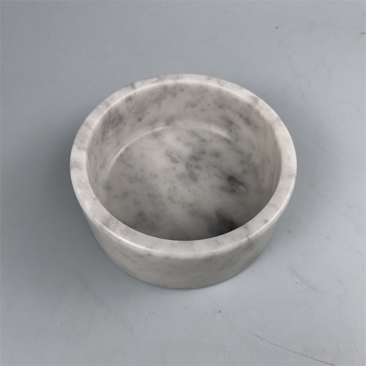 grey marble pet bowl