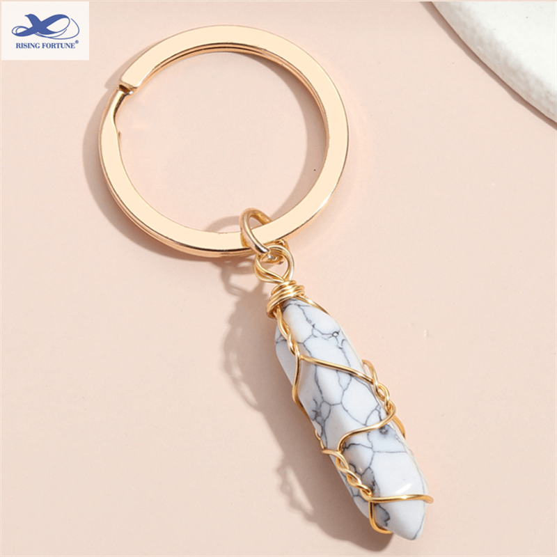 crystal stone keychain