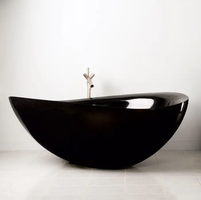 black marble bathtub