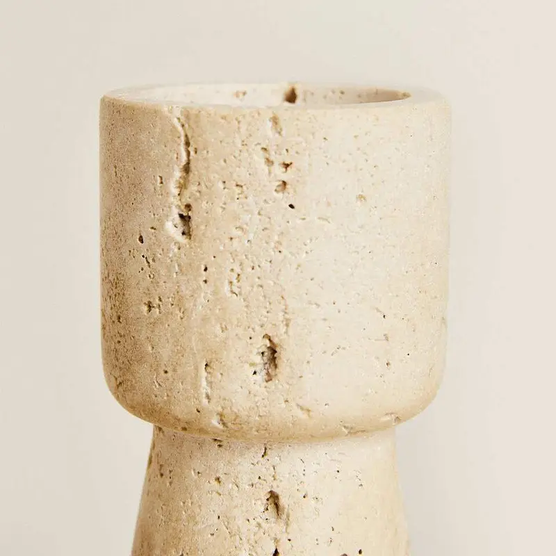 natural stone stick candle holder