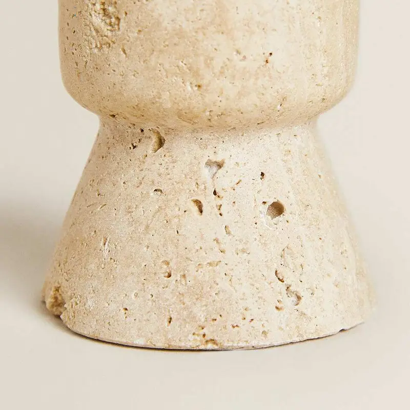 travertine candlestick holder