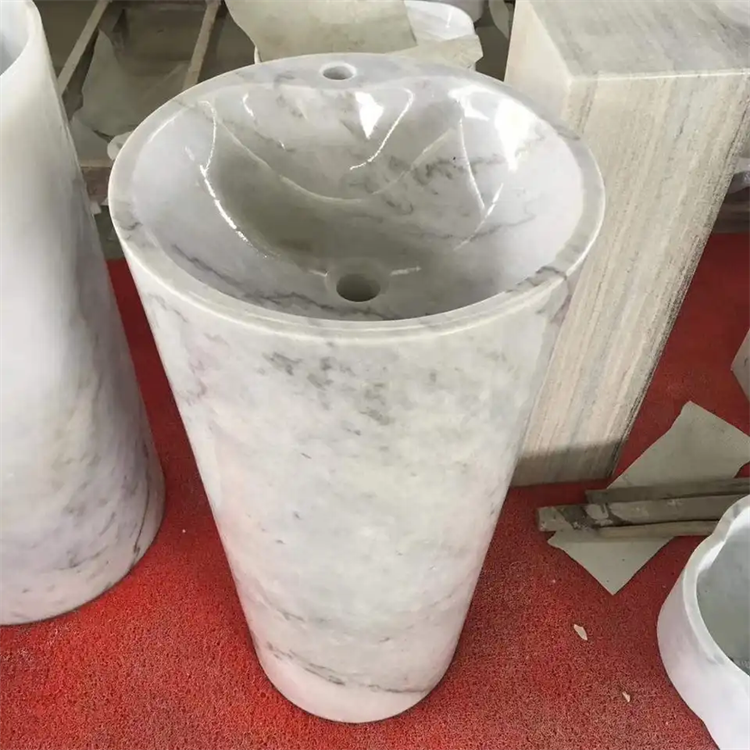 marble art pedestal basin
