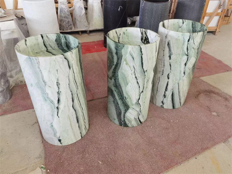 green marble sink marble pedestal