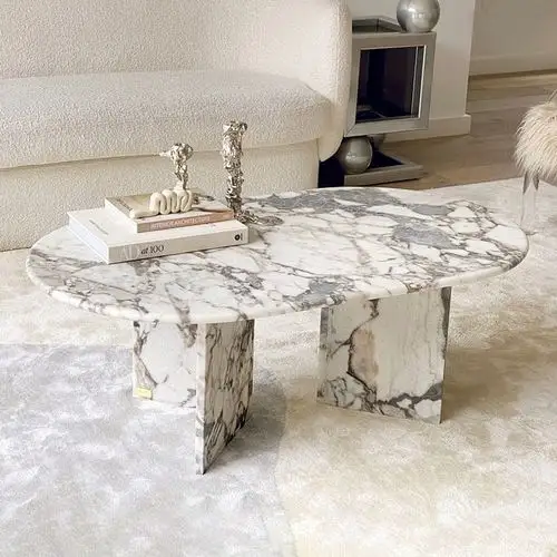 calacatta viola marble coffee table