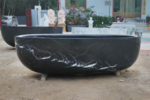 black marble bathtub