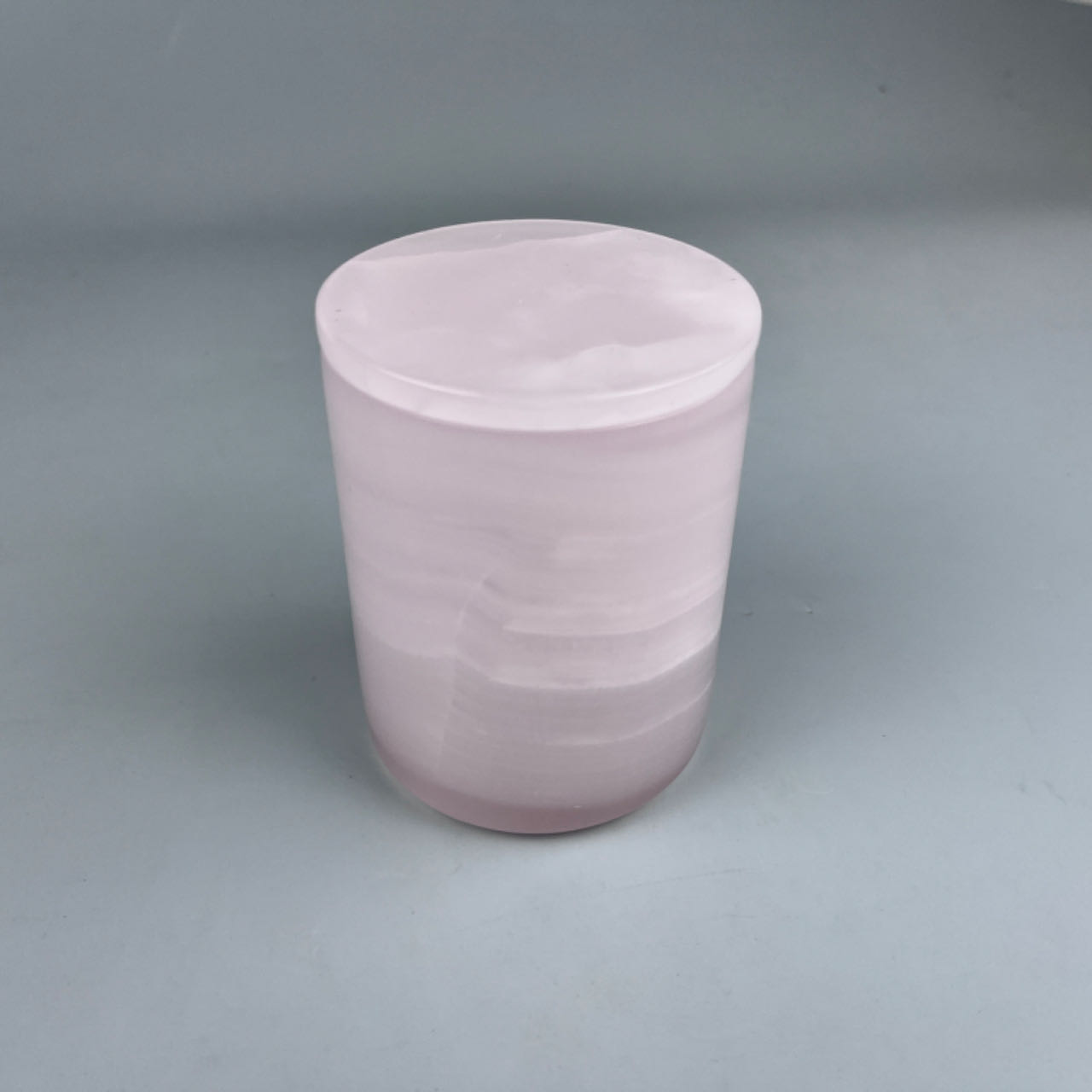 pink onyx candle jar