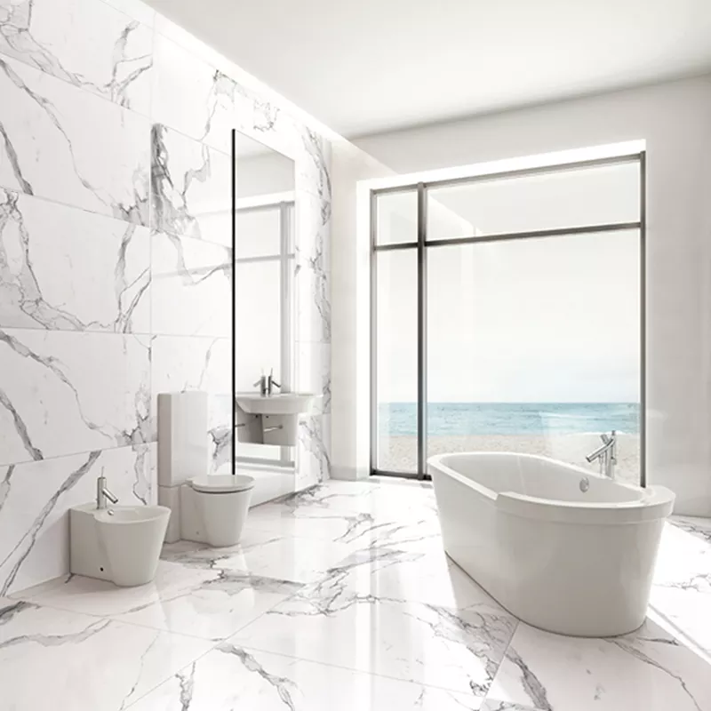 natural marble bathtub