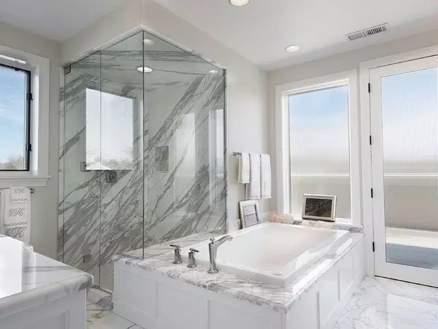 white marble vanity