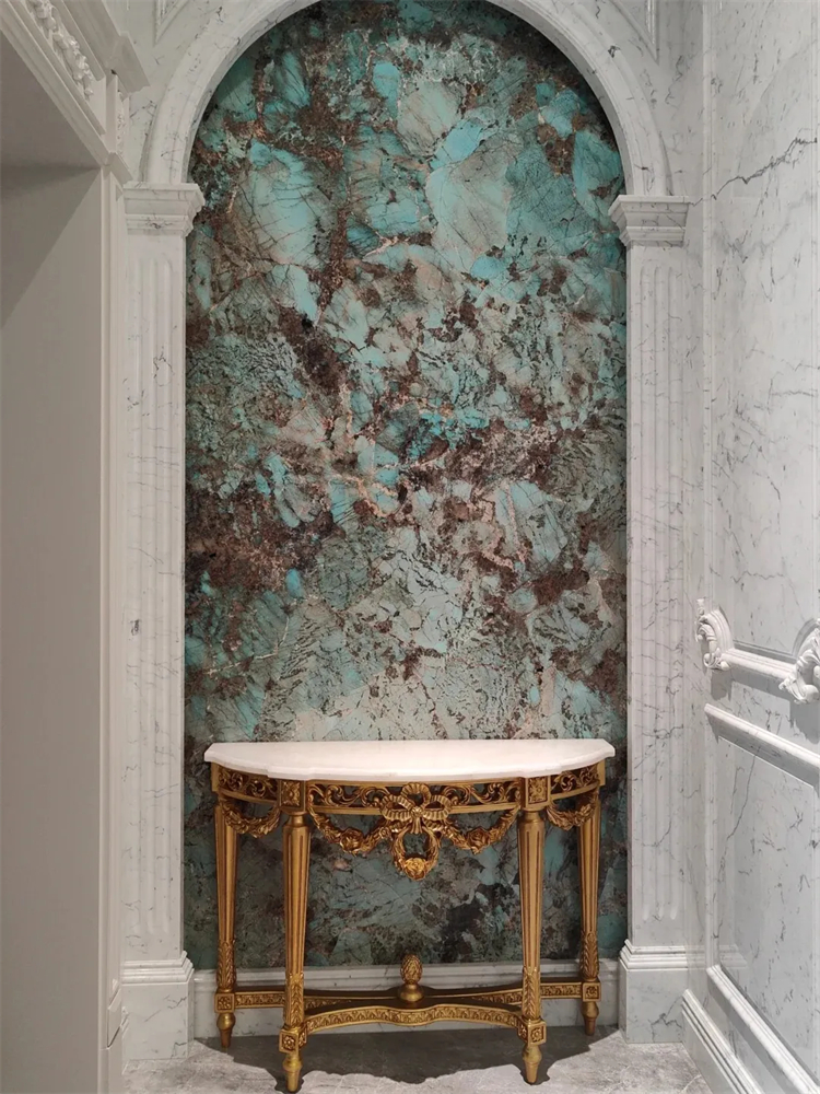 polished glazed marble look slab wall tiles