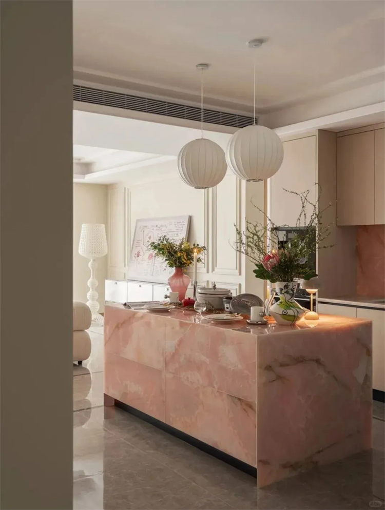 pink onyx countertop
