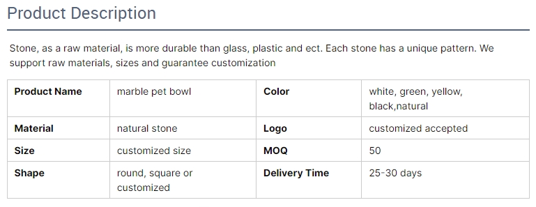 marble pet bowl 